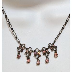Sparkly Pink Gemmed Necklace